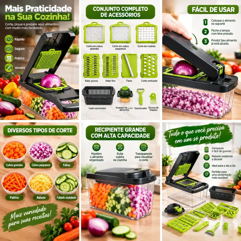 16-in-1 Vegetable Chopper – Multi-Function Slicer & Dicer